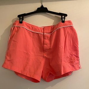 Verona Pink Vintage Swim Shorts, Size Large